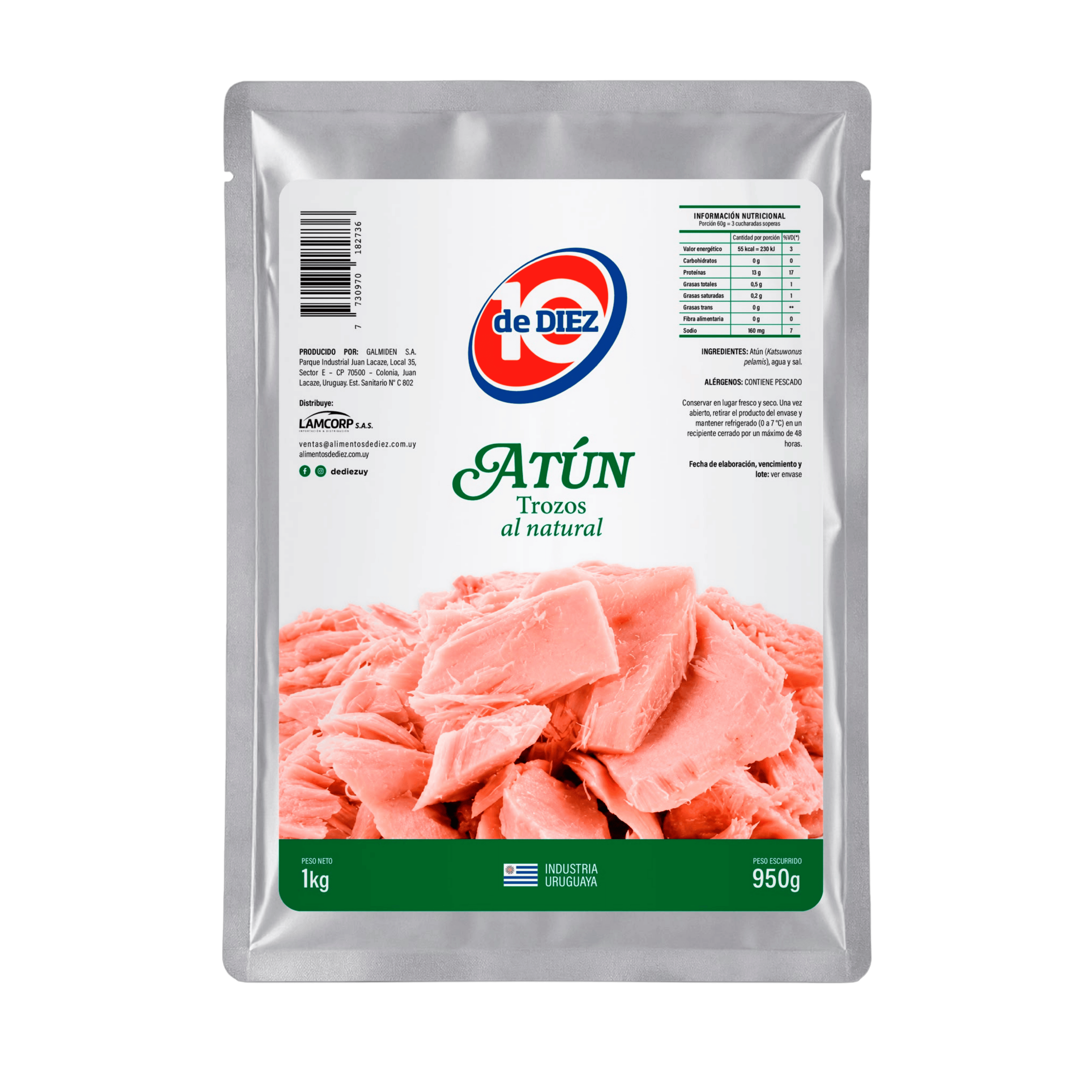 ATÚN AL NATURAL POUCH 1KG