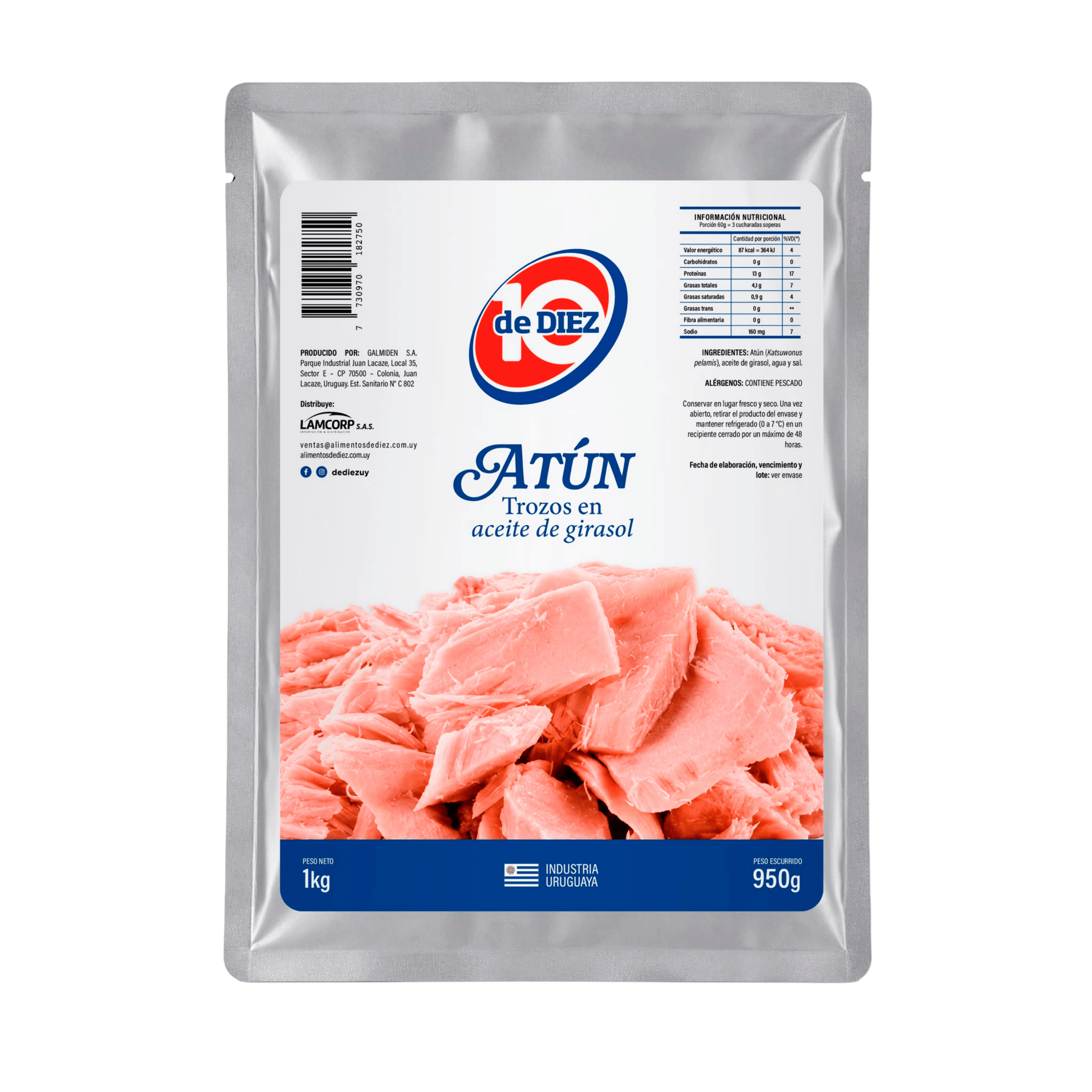 ATÚN EN ACEITE POUCH 1KG
