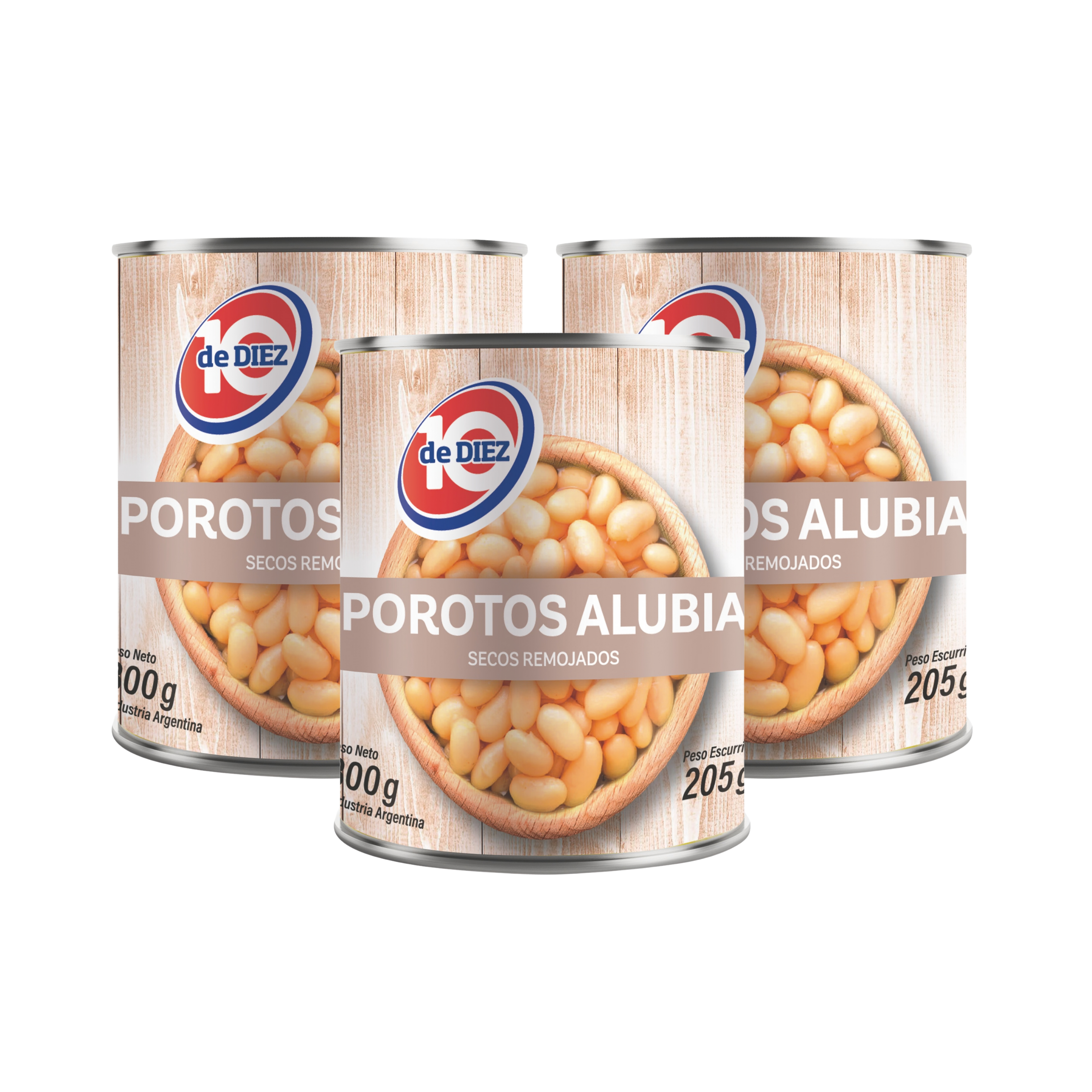 3 x POROTOS ALUBIA 205G